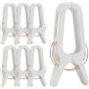 Cozary 6 Pezzi Grandi Mollette per Bucato, Plastica Clothes Pegs Resistenti, 10.6 cm Larghezza Apertura, Mollette per Coperte e Piumoni Spessi