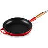 LE CREUSET Padella Evolution con manico in legno in ghisa vetrificata, diameter 28 cm, Ciliegia, 20258280600422