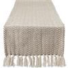 DII Chevron Runner da tavolo, cotone, marrone scuro, 15 x 108