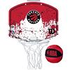 Wilson Minicanestro da Basket NBA TEAM MINI HOOP, Plastica, Bianco/Rosso (Toronto Raptors), Taglia unica