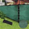 BADAO Telo frangivista per esterni, copertura in rete ombreggiante, ideale per giardino e cortile, privacy per recinzioni e reti, terrazzi e steccati, autoportante, 1,5 x 15 m, verde