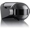SEBSON Rilevatore di Movimento Esterno IP44, Montaggio a Superficie a Parete, LED adatto, programmabile, Sensore Infrarossi, orientabile, 12m / 180°