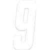4R Quattroerre.it 13319 Numero Cross 9, Bianco, H 21 cm, Set di 3