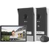EZVIZ HP7-2 ENTRY KIT Video citofono smart, doppio posto esterno per la gestione di due ingressi di una abitazione singola, collegato tramite due fili al monitor interno, con rilevamento, connessione wi-fi e app Ezviz. - EZHP7-2