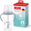 NUK Perfect Match Learner Biberon con cannuccia | 8+ mesi | 260 ml | Bicchiere antigoccia con cannuccia per bambini | Manici antiscivolo | Blu | Confezione da 1