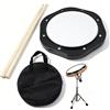 HERCHR Drum Practice Pad, 10 pollici Drum Pad in Plastica Silent Strumenti Musicali a Percussione Rullante Leggero per Allenamento Silenzioso per Batteristi Principianti