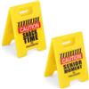 Tinoaly 2pz Cartelli da Scrivania Attenzione Sovrastimolati, Cartello da Scrivania Divertente Umoristici Clip Porta Note Adesive per Colleghi Dipendenti Capo Regalo Scherzoso e Arredamento per Ufficio