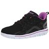 Propét Womens TravelActiv Axial Sneaker, Black/Purple,12 X-Wide