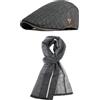 CRFASIBE Set Cappello e Sciarpa per Uomo Invernali, Regolabile Vintage Newsboy Berretto Piatto, Caldo Moda Sciarpa, Accessori Classici per Il Freddo, Idea Regalo Perfetta Uomo (Stile E)