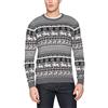 British Christmas Jumpers Uomo Mens Allover Fairisle Christmas Jumper Felpa Not Applicable, Grigio (Charcoal), X-Large