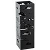 DRW Portaombrelli Quadrato con Nuvole in Metallo Nero 49x15.5x14.5 cm