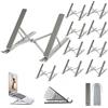 OUGEP 10PCS-OUGEP Supporto PC Portatile, Alluminio 8 Livelli Regolabile & Raffreddamento Porta PC Laptop Stand per Computer Portatili e Tablet 10-17.3 Tablet (Grigio)