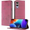 XINYEXIN Custodia in Pelle per Samsung Galaxy S25 Edge | Rosso, Cover a Libro, Portafoglio, Blocco RFID, Slot per Carte, Chiusura Magnetica, Supporto, Antiurto