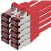 freiwerk Cavo di Rete Cat.6 10m Rosso - 10 x Cavo Ethernet Lankabel Cat6 Cavo di Rete LAN Sftp Pimf Patchcable 1000 Mbit s Compatibile con Cat5 Cat5e Cat6a Cat7 Cat8