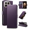 Yunubeyii Cover Libro per Xiaomi 15T Pro - [Blocco RFID] Luxury PU Leather Portafoglio Card Holder Magnetic Phone Custodia con Kickstand, Cover Protettiva Antiurto, Viola