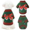 Fnaobai Maglione natalizio per cani con fiocco, abbigliamento per animali domestici, abbigliamento invernale caldo per gatto, felpa natalizia per cuccioli, gattini, chihuahua, Yorkie (verde, S)
