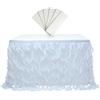 rismart Multistrato Tulle Gonna da tavolo, Tutu Gonne per Tavolo Compleanno Feste Bianco,77 H x L 275 cm