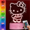 Get Trend Hello Kitty Sanrio LED Luce Notturna, Lampada da Comodino con Luminosità Regolabile, USB Alimentato a Batteria, 16 Colori e 4 Modalità (Multi Hello Kitty)
