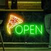 HFHungkeong Neon Pizza Sign - acrilico aperto LED Wall Art per pizzeria, cucina forno Decor - 40 x 20 cm