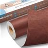 OAZ Grande Nastro di Riparazione in Pelle, 40 x 80 cm Toppe autoadesive in pelle, Kit Riparazione Pelle Patch Pelle Adesiva per Seggiolino Auto, Divano, Sedia, Reclinabile, Stivale, Borse - Rosso marrone