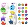 OMJMYY 2000 Pezzi Smile Adesivi 25mm Stelline Adesive Etichetta Adesivi a Forma di Stella per Artigianato Fai Da Te Genitori Insegnanti Scuola Casa Decorazioni