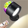 Zeadio Lampada da Parete LED RGB Decorativa con Luce Ambiente a Cambiamento di Colore, Applique che Creano un'Atmosfera Dinamica per Casa, Camera da Letto, Feste, Bar e KTV (Nero, Confezione da 1)