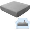 SHUOJIA Fodere per Cuscini per Divani, Protezioni per Cuscini per Sedili in Tessuto di Velluto Elasticizzato,Cuscino per Divano Fodera per mobili Coprisedile per Divano (Grey,Large-1-Seater)