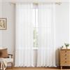 MRTREES 2 Pezzi Tende per Interni Voile Trasprarenti con Tasca per Asta Bianche 140x260cm Tende Leggere Camera da letto e Soggiorno Moderne 260 Altezza Casa interni Finestra