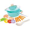 Hape - Set cucina al vapore per piccoli chef | Pentola giocattolo interattiva con contagocce e cibo giocattolo per bambini dai 3 anni su