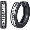 Eusense Orecchini Vichingo in Argento Sterling 925 Albero Della Vita/Bussola/Celtici/Martello Thor/Rune Orecchino Vichingo Gioielli Amuleto Nordico per Uomo e Donna