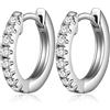 jiamiaoi Orecchini a Cerchio Uomo Orecchini Cerchio Argento Donna Oro Bianco 21mm