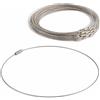 Perlin - 30 pezzi collana girocollo in acciaio 54 cm argento grigio collari con chiusura a vite in acciaio inox gioielli filo spiralato materiale fai da te