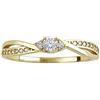 SILVEGO Anello da Donna in Oro Giallo 14K Brilliance Zirconia Anello di Fidanzamento