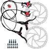 JFOYH Zoom Kit Freni Idraulici per eBike - Sensore Cut-off 2/3 Pin Impermeabile, Leve e Pinze Pre-Riempite, Rotori da 160 mm, Installazione Facile per Bici Elettriche