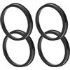 TUCKBOLD Anelli centrali per mozzo ruota auto, resistenti, mozzi ammortizzanti per albero centrale, neri, 4 pezzi OD 76,1 mm a ID 66,1 mm, in policarbonato