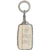 DIPZO Custodia Portachiavi per Range Rover Evoque Sport Velar Discovery, Jaguar XF con Telecomando a 5 Pulsanti, Accessorio con Portachiavi, Strass Bianco