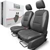 PRIMUS SEAT COVERS Coprisedili per auto in similpelle di alta qualità con rete d'aria e memory foam, set di sedili anteriori universali, compatibili con airbag, comfort traspirante, protegge e ripristina i sedili