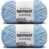 Bernat Maker cielo azzurro, 2 confezioni da 250 g 72% cotone 28% nylon, n.5, grosso 290 m, per maglieria, uncinetto e amigurumi