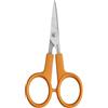 Fiskars 98087097J - Forbici curve, 10 cm, acciaio e arancione