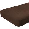 Hokway Federa protettiva per cuscino da divano, elasticizzata, per seduta divano, colore cioccolato, L