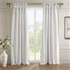 Madison Park Emilia - Tenda singola in finta seta con fodera per la privacy, con passanti intrecciati, per soggiorno, camera da letto e dormitorio, 127 x 213 cm, colore: bianco
