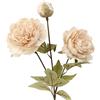 DRW Set di 12 rami colore naturale con fiori artificiali in PU-Foam rosa, 65 x 25 x 25 cm