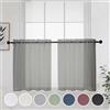 OWENIE Tende trasparenti grigie, lunghe 61 cm, 2 pannelli per finestra del bagno, tasca per asta, filtraggio della luce, tende velate per piccola cucina, lavanderia, camper, rimorchi da viaggio, 106 x