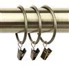 Rod Desyne Anelli per tende da 5,1 cm, con clip, in ottone anticato