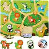 Bambini Arcobaleno Stick Puzzle Montessori Giocattoli Colore Pensiero logico sensoriale Giochi di abbinamento Bambini Primi giocattoli educativi in legno  26