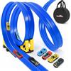 Dreamon 6 Metri Piste Macchinine per Bambini 3 4 5 6 Anni Pista Flessibile Macchinine con 4 Macchinine 2 Rampe 1 Borsa Portaoggetti 4 Ventose Regalo per Bambino e Bambine