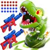 Kidluna Dinosauro Giocattoli di Tiro Movimento! Giochi Bambino 3-10 anni, 2 Pistole a Pompa d'Aria con Mirino, Luminosi, Palline, Contatore LED, Ruggito, Natale Regalo Bambini 4 5 6 7 8 9 10 12 Anni Ragazzi