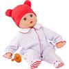 Götz 1820529 Muffin Boy - bambola ragazzo - bambola alta 33 cm con occhi azzurri addormentati e senza capelli - set da 4 pezzi - bambola dal corpo morbido a partire da 18 mesi