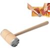 Beufee Inteneritore di carne, doppio lato in legno martello per carne martello martello da cucina strumento per intenerire carne per bistecca manzo pollo maiale e noci