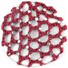 SHTGOI 2 retine per capelli chignon, con strass, per acconciature, in tessuto, con strass, per ragazze, donne, danza e pattinaggio artistico, rosso vino